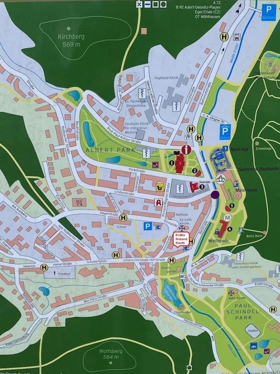 Fewo Roland Ranft Direkt Am Kurpark Barrierearm 60Qm 바트엘스터 외부 사진